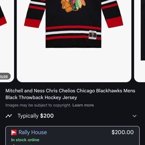 Blackhawks men’s large hockey jersey brand new